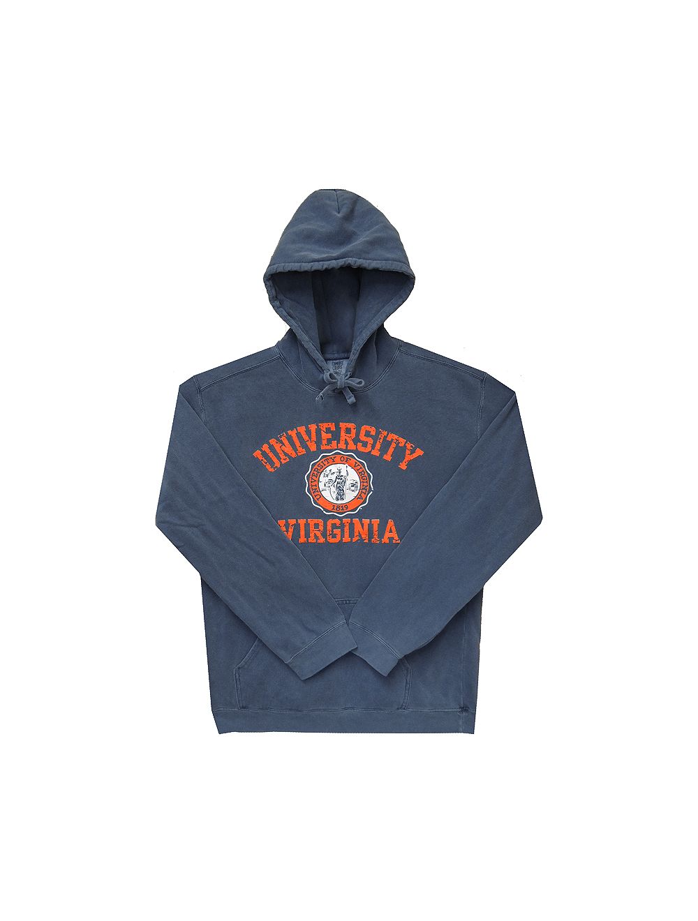 Comfort Colors Navy Garment Dyed School Seal Hooded Sweatshirt - Mincer's  of Charlottesville