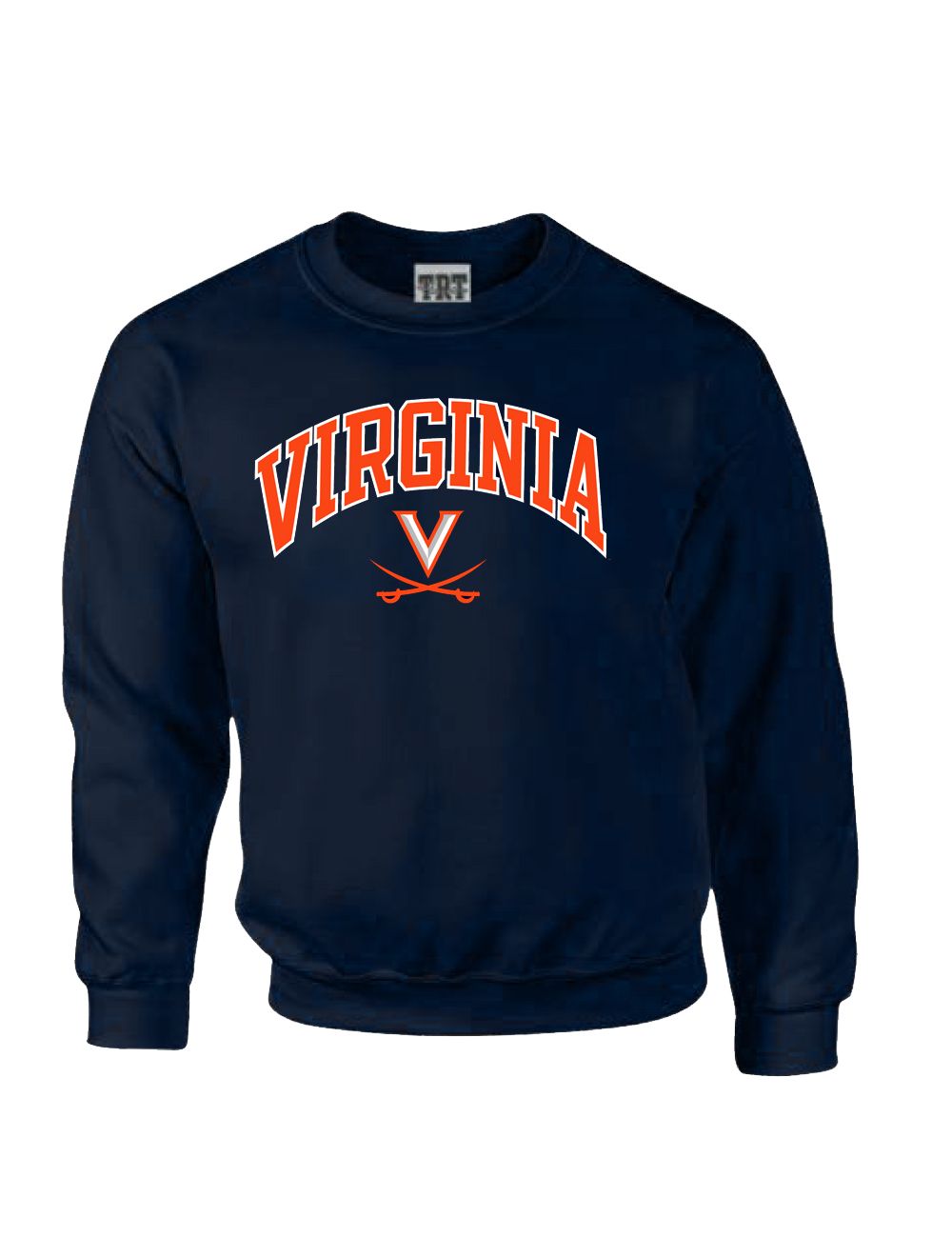 Navy Arch Over V and Crossed Sabers Crew Neck Sweatshirt - Mincer's of ...
