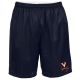 Navy  Mesh Short with Printed V and Crossed Sabers