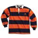 Barbarian Rugby Shirt with Orange & Navy Stripes