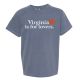 Comfort Colors Navy Youth Garment Dyed Virginia is for Lovers