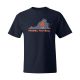 Hanes Navy 4th Side Football T-Shirt