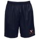 Navy Mesh Short with Embroidered V and Crossed Sabers