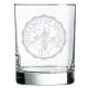 Rocks Glass with Etched School Seal