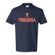 Youth Navy V and Crossed Saber over Virginia Tee