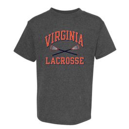 Hanes Youth Virginia Lacrosse Charcoal Tee - Mincer's of Charlottesville